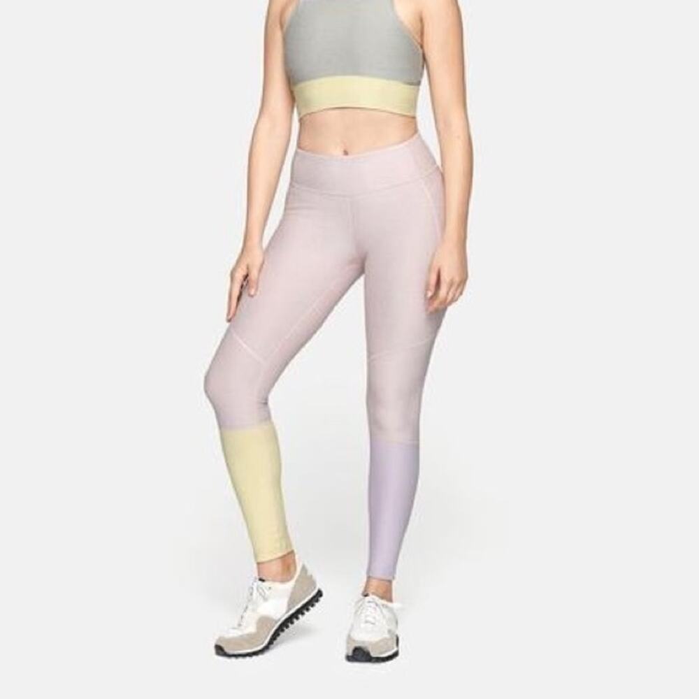Outdoor Voices Dipped Color Block 7/8 Leggings Women's Size Small Pink Leggings